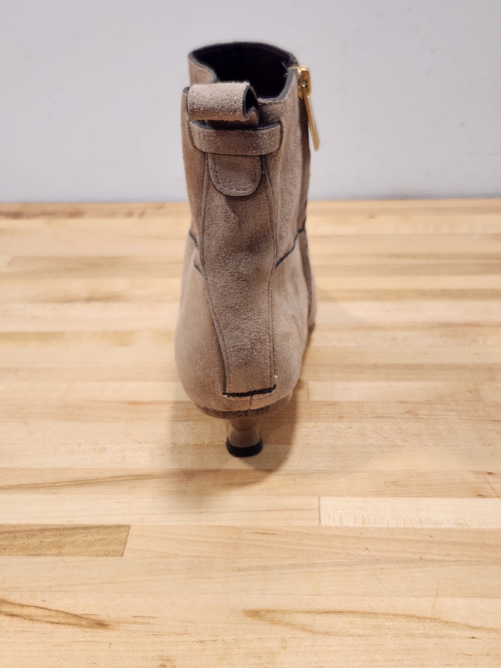 SARTO By Franco Sarto Mala Taupe Leather Kitten Heel Pointed Toe Bootie Boot 6M - Picture 11 of 14